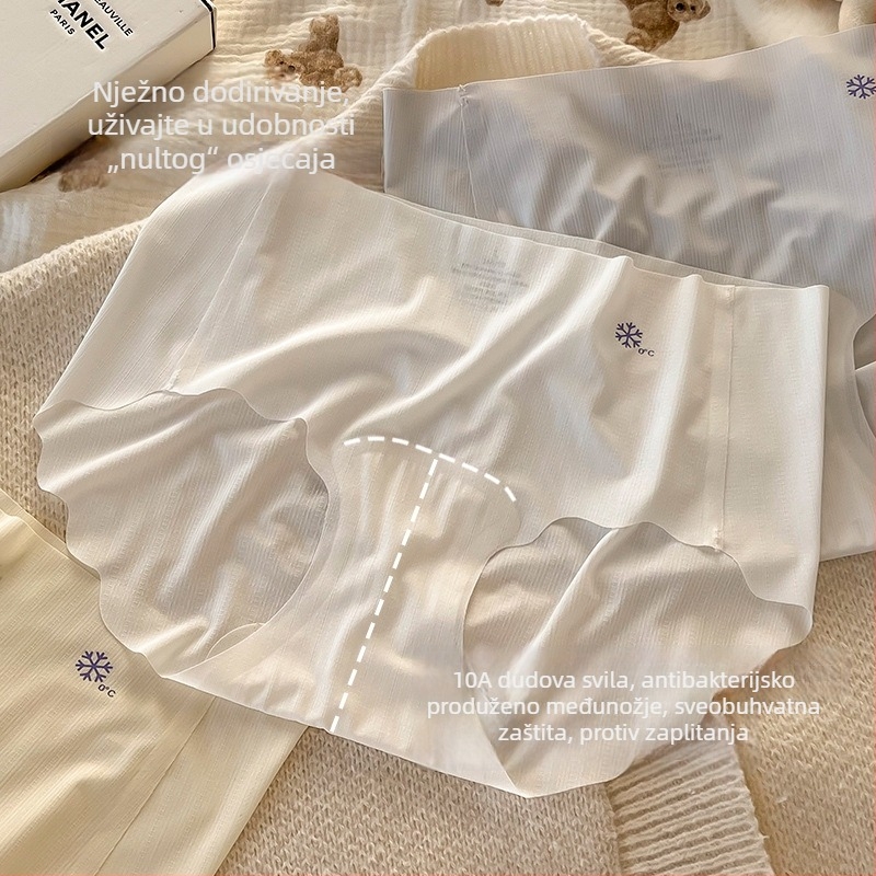 Remember me Žensko donje rublje od ice silk s mirisom kamelije, antibakterijsko, 10A, produženi međica, podstava od mulberry svile, plus veličina