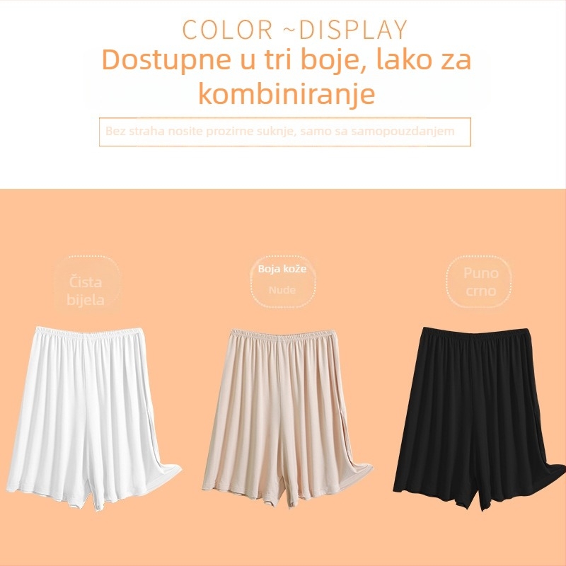 Modalne donje šortse za žene s podstavom, podstavljene culotte s laganim unutarnjim slojem