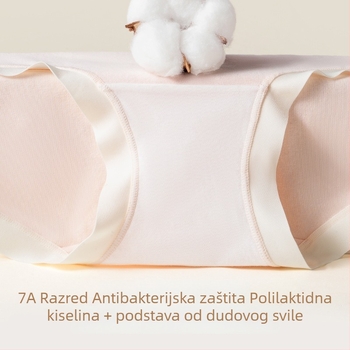 Ženske gaćice od pamuka s osjećajem oblaka, srednji pojas, antibakterijske, prozračne, plus veličine