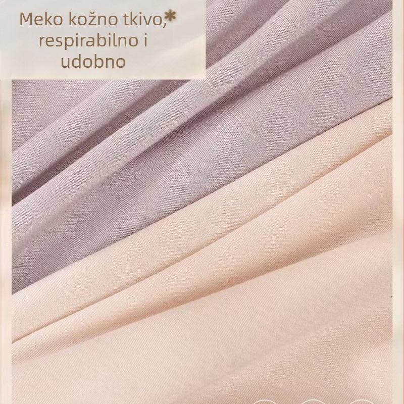 Ženske sigurne hlače bez šavova — modalna tkanina, jednostavna tkanina, srednji pojas, anti-izloženost