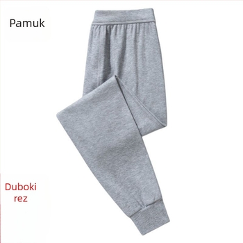 Muške termalne hlače od 100% pamuka s visokim strukom, 3/4 dužine, prozračne, otporne na vjetar