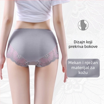 Modalne seksi čipkaste gaćice sa srednjim strukom, podižu stražnjicu, udobne, velika veličina, pamukova podstava u preponama