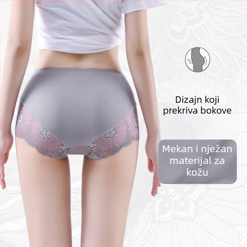 Modalne seksi čipkaste gaćice sa srednjim strukom, podižu stražnjicu, udobne, velika veličina, pamukova podstava u preponama