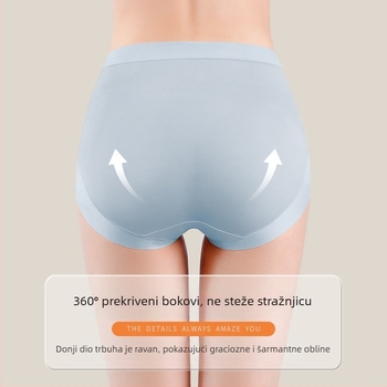 Ženske gaćice od modalnog materijala, bezšivne, 60 vlakana, visoki struk, podizanje bokova, nježan dodir, koži prijateljan, prozračan, plus veličina