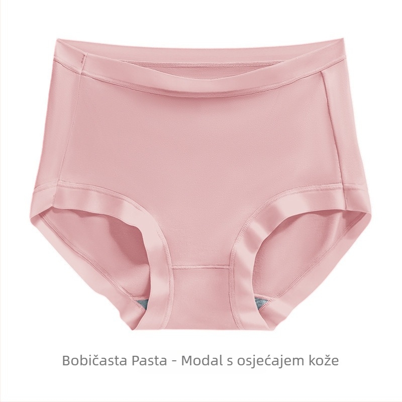 Ženske gaćice od modalnog materijala, bezšivne, 60 vlakana, visoki struk, podizanje bokova, nježan dodir, koži prijateljan, prozračan, plus veličina