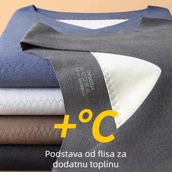 Termalni prsluk s flis podstavom, bez šavova, dvostruki sloj, poliester