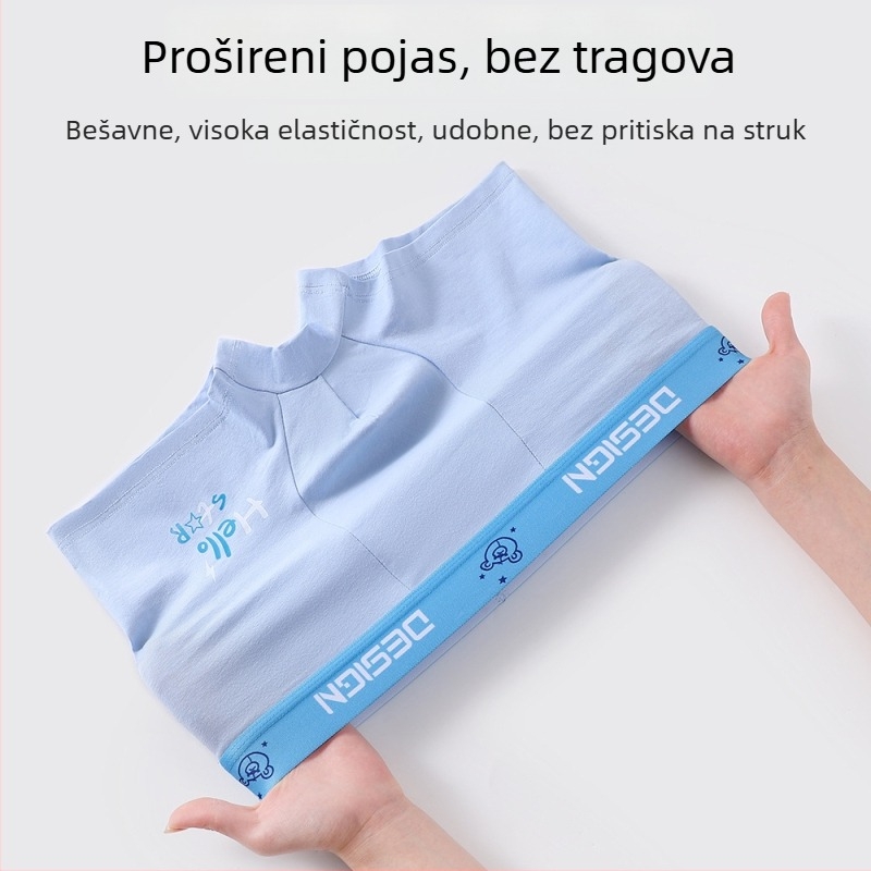 Pamukaste boxere za tinejdžere, bez šavova, prozračan, s motivima životinja, geometrijskih, blok boja ili grafita