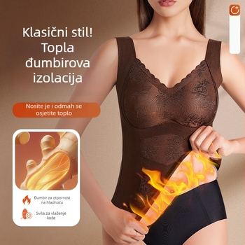 Ženski termo top za jesen-zimu, s jastučićima za prsa, oblikovanje tijela, udoban i prozračan donji dio odjeće