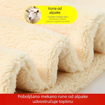 Muške tople hlače s fleec podstavom, debele, visokim strukom, za slojevito nošenje, plus veličina