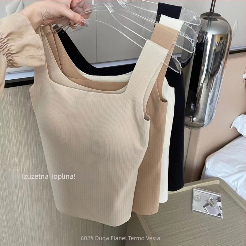 Ženska termalna vest s integriranom košaricom za grudi, troje slojeva tkanine, debljina 201–250 g/m2, glavni materijal: najlon, oblikuje tijelo i zadržava toplinu