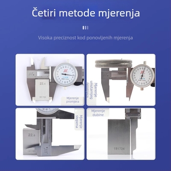 Vernier kaliper od nehrđajućeg čelika, s metričkom skalom, visoka preciznost — Sichuan marka