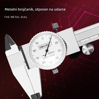 Nehrđajući čelik mjerni alat s brojčanikom, visoka preciznost, DL93150B, 200B, 300B, Effective