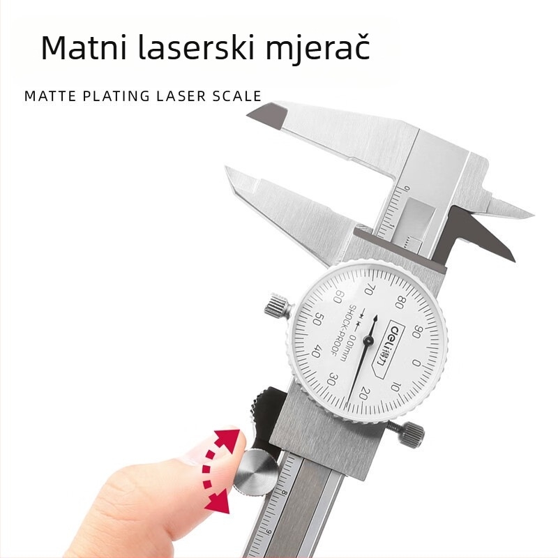 Nehrđajući čelik mjerni alat s brojčanikom, visoka preciznost, DL93150B, 200B, 300B, Effective