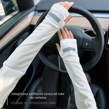 Rukavica za nadlakticu Ice Silk UV zaštita, Nylon-Spandex hlađenje tkanina, glavni udio tkanine 61–70%, Proljeće 2023