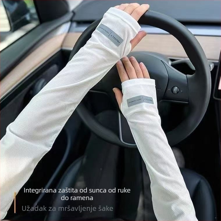 Rukavica za nadlakticu Ice Silk UV zaštita, Nylon-Spandex hlađenje tkanina, glavni udio tkanine 61–70%, Proljeće 2023