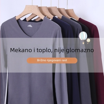 Bezšivno termalno donje rublje za muškarce i žene, komplet gornji dio i hlače, dvostrano četkan površina, poliester