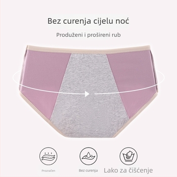 Ženske pamučne gaćice srednje visoke struka, 95% pamuk, podstava 100% pamuk, reljefni uzorak, prozračan