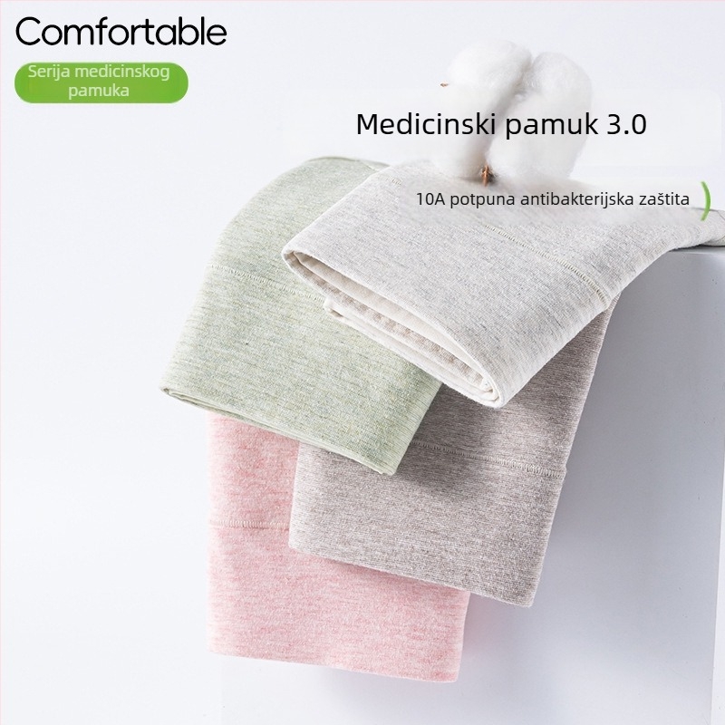 Žensko donje rublje medicinskog razreda 7A, antibakterijsko, 100% pamuk, visoka talija, produženi kroj, plus veličina