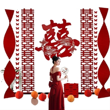 Set dekoracija svadbene sobe s pozadinom zida i rekvizitima za fotografiju za spavaću sobu i novi dom