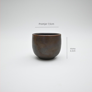 Keramički set od četiri dijela: pločica od kostiju, čaša za vodu, žlica i zdjela – Novi kineski stil, planinski divlji motiv; Materijal: keramika; Uzorak: jednofarban; Oblik: nepravilni