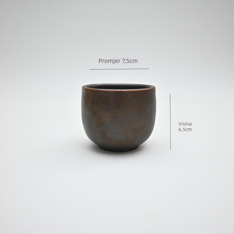 Keramički set od četiri dijela: pločica od kostiju, čaša za vodu, žlica i zdjela – Novi kineski stil, planinski divlji motiv; Materijal: keramika; Uzorak: jednofarban; Oblik: nepravilni