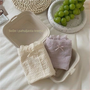 Ženske pamučne gaćice bez šavova, srednje visoke struka, prozračne