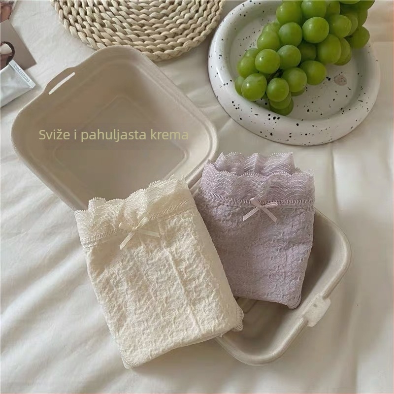 Ženske pamučne gaćice bez šavova, srednje visoke struka, prozračne