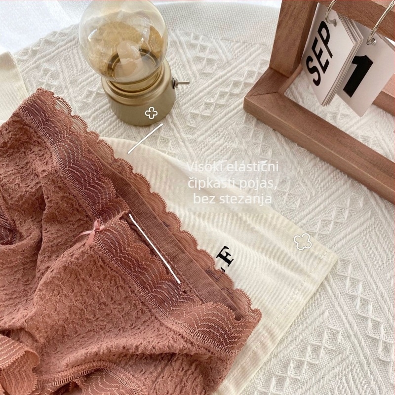 Ženske pamučne gaćice bez šavova, srednje visoke struka, prozračne