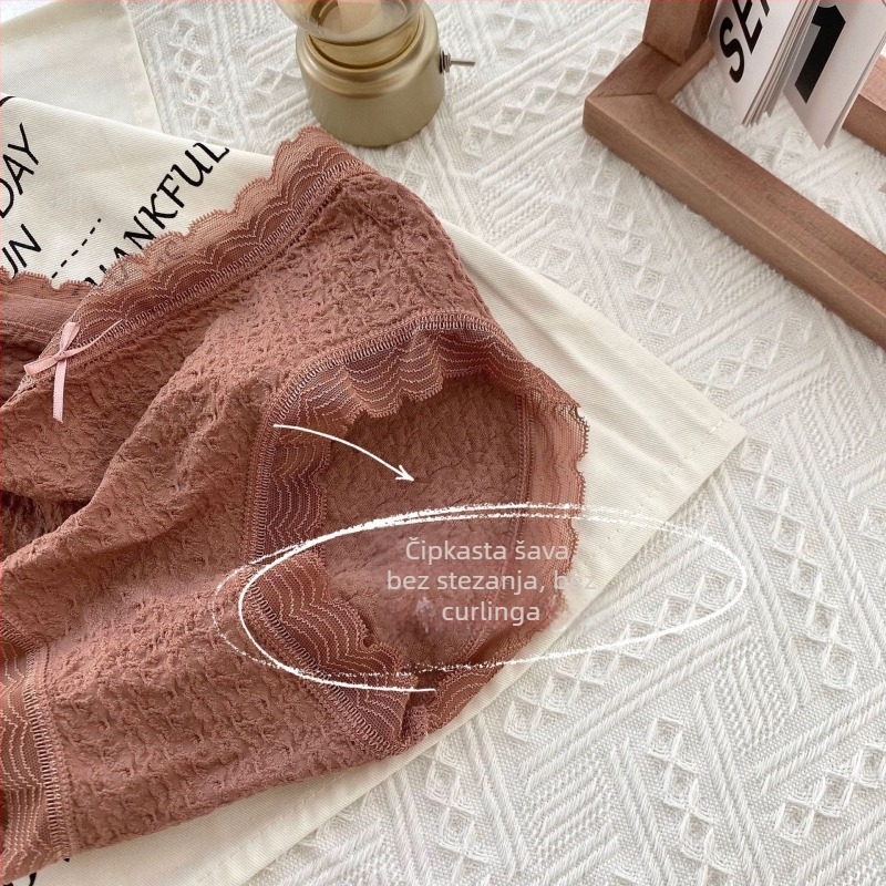 Ženske pamučne gaćice bez šavova, srednje visoke struka, prozračne