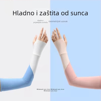 Proširene rukave za zaštitu od sunca - unisex, najlon Ice Silk, mrežasti uzorak, produžena duljina