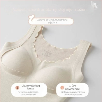Ženski bezšavni termalni top s jastučićem za grudi, udoban prilagođen kroj