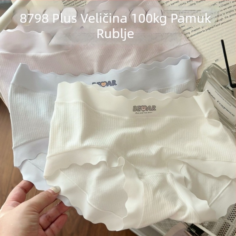 Ženske pamukaste trokutaste gaćice sa srednjom visinom, prozračne, Jacquard tkanina