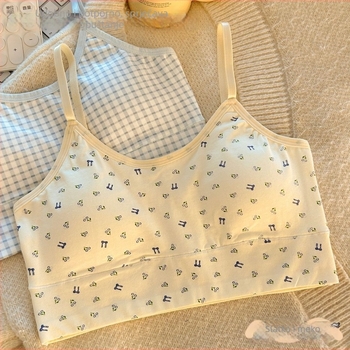 Bezšivna grudnjica od 100% pamuka za tinejdžerice, cami top, prozračan, s čvrstim košaricama