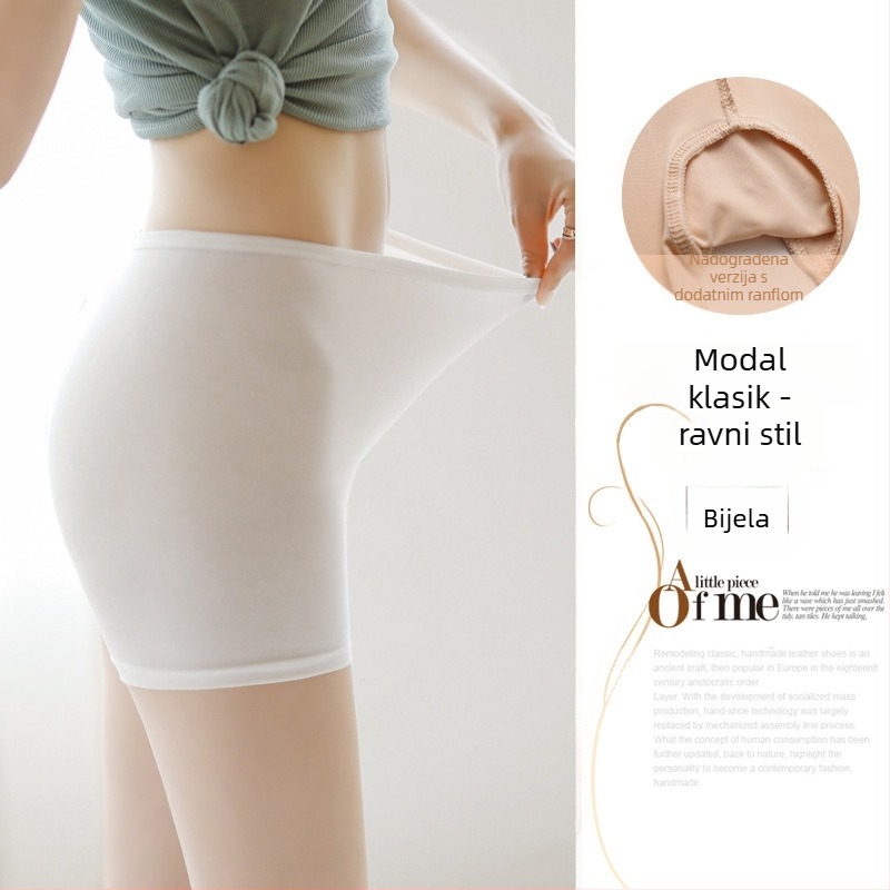 Ženske sigurnosne šortse od 95% poliestera, srednji pojas, jednobojni uzorak, podstava prepona Ice Silk