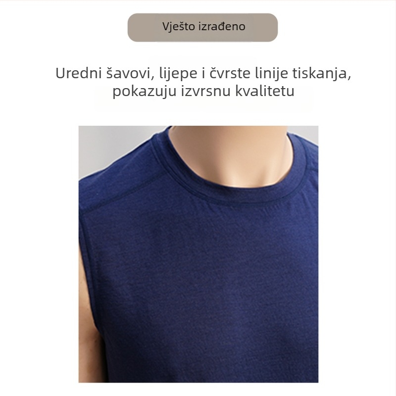 Gilet od merino vune – bez rukava, unisex, ljeto (87% merino vuna)