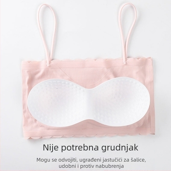 Tube top bez naramenica od Ice Silk s jastučićem, bez šavova, pleteni materijal