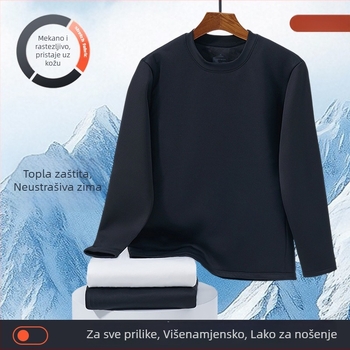 Unisex majica s guščjim puhom, dugi rukavi, okrugli izrez, topao temeljni sloj