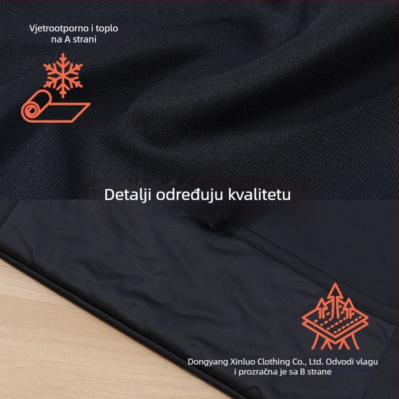 Unisex majica s guščjim puhom, dugi rukavi, okrugli izrez, topao temeljni sloj