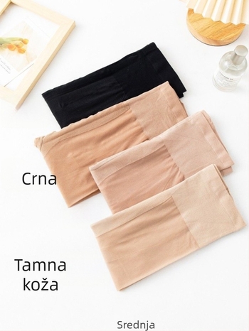 Tajice s efektom golih nogu, zamjenjivi vanjski sloj, tanke protuklizne, visok pojas, prilagodljiva duljina, poboljšava izgled kože, plus size
