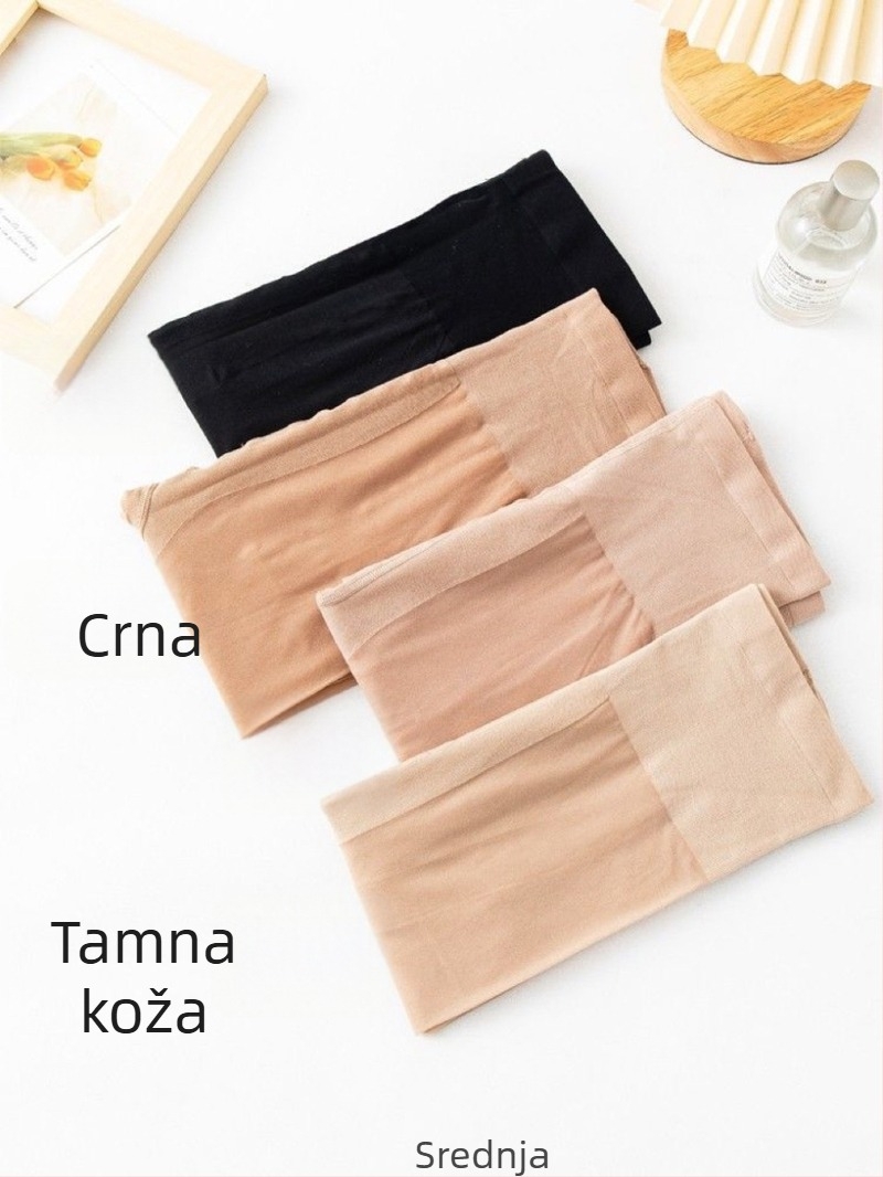 Tajice s efektom golih nogu, zamjenjivi vanjski sloj, tanke protuklizne, visok pojas, prilagodljiva duljina, poboljšava izgled kože, plus size