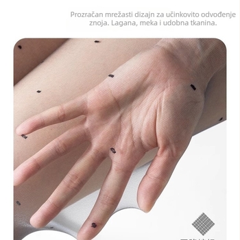 Ženske pančice s točkicama Lolita Jacquard, ultra tanke, crne, najlon, s mašnicom u obliku srca