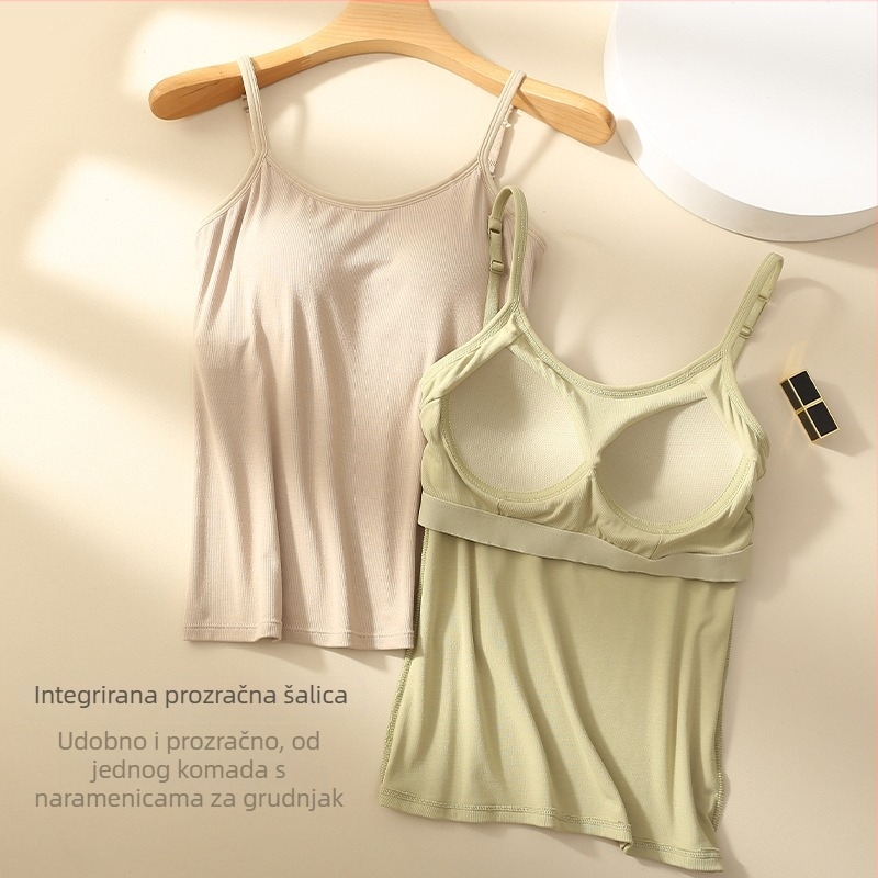 Camisola s jastučićem za grudi, jedinstveni kup, naramenice sling