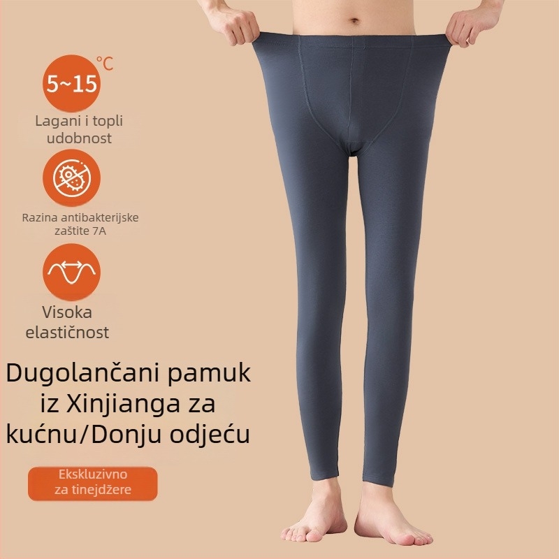 Hlače od pamuka za tinejdžere: brušeni materijal, 95% češani pamuk, srednji pojas, manžetna na kraju, antibakterijske, umjerena toplina