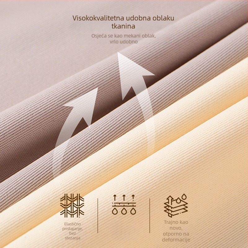 Sigurne šorceve s visokim strukom, antibakterijska naslaga u preponama, prozračan Jacquard ice silk materijal, 80% najlon, podstava prepona 96% viskozna 4% elastan