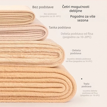 COCO GINZA: Ženske dvostruko slojevite tajice s fleece podstavom, plus veličina, jesen-zima, nude boja, proziran završetak