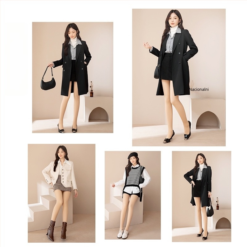 COCO GINZA: Ženske dvostruko slojevite tajice s fleece podstavom, plus veličina, jesen-zima, nude boja, proziran završetak