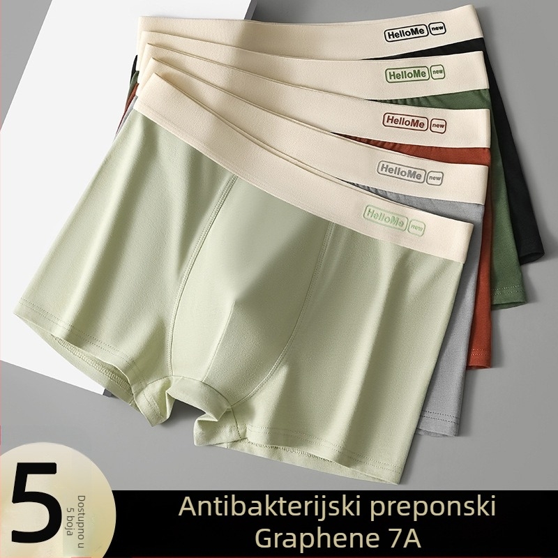 Muške bokserice od čistog pamuka, srednjeg struka, jednobojne