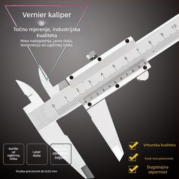 Vernier kaliper, industrijske klase, visoka preciznost, integrirano čelik
