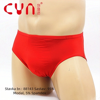 Chuangyano Muške Modal briefs, Srednji struk, 2 kom, 95% Modal, Broj vlakana 40
