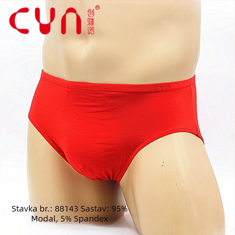 Chuangyano Muške Modal briefs, Srednji struk, 2 kom, 95% Modal, Broj vlakana 40